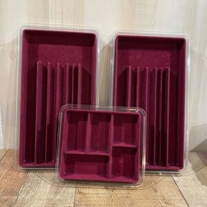 Jewelry Tray Stacking Organizer Set-3 Trays